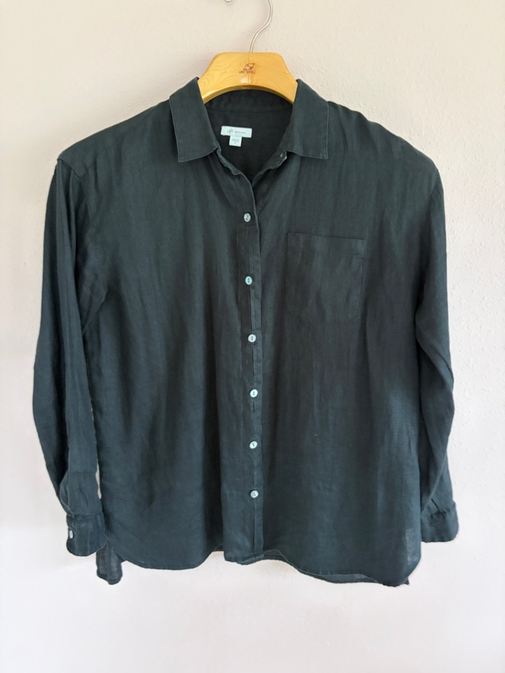J. Jill Black Linen Shirt size M